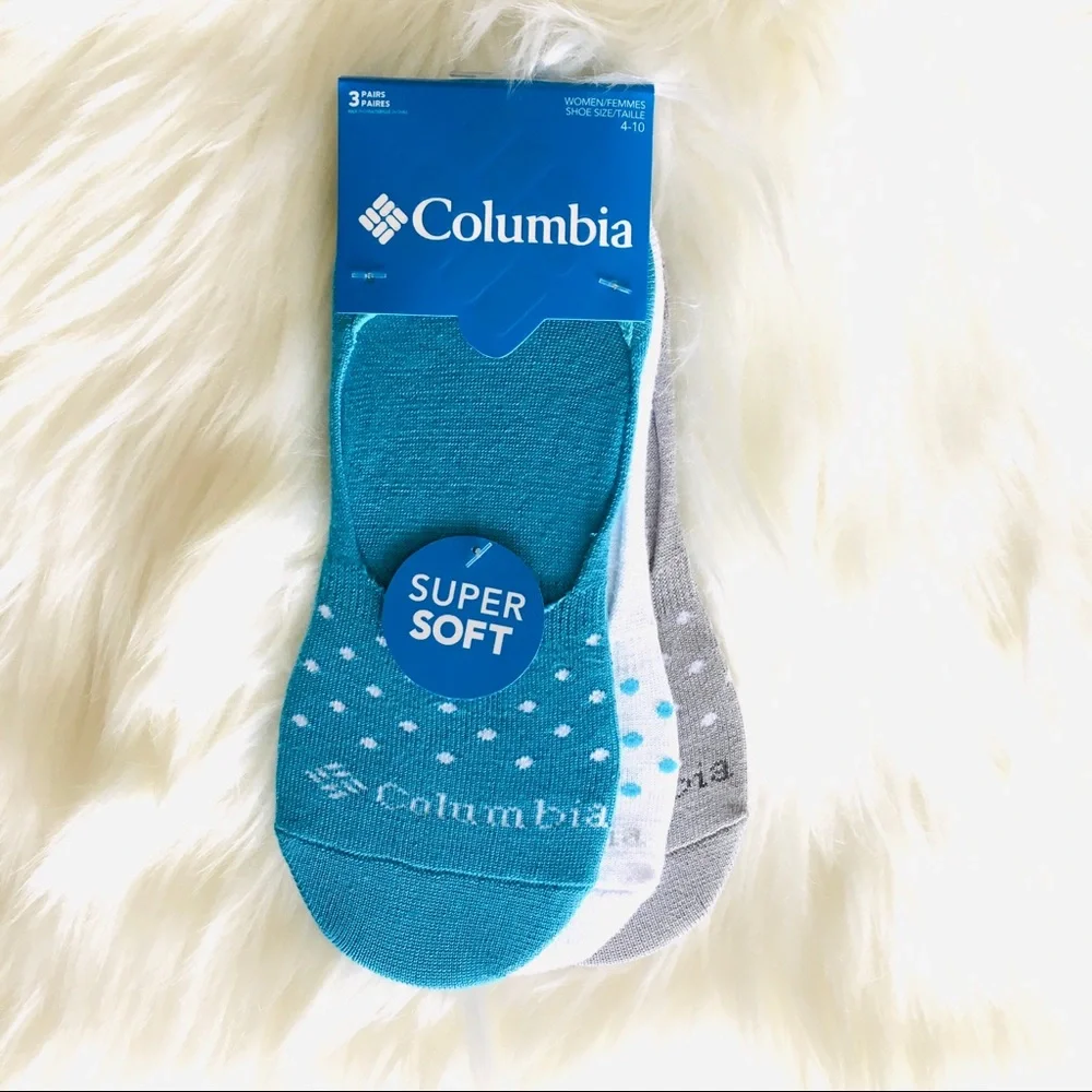 NWT Columbia Women’s 3 pk. Dottie Liner No-show Socks Polka Dot
